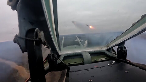 Russian Su-25 attack aircrafts launched missile attacks on the Ukraine military positions