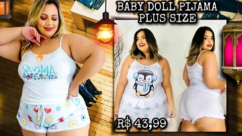 🛑 BABY DOLL PIJAMA PLUS SIZE SUPER CONFORTÁVEL