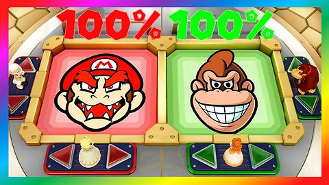Super Mario Party Mini games - Mario VS Peach VS Donkey Kong VS Daisy (Master Difficulty)