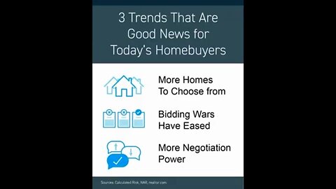 Good News for Homebuyers: 3 Promising Trends in Today's Real Estate Market. Dr. Jan Duffy #homebuyer