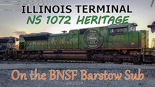 Norfolk Southern Heritage "Illinois Terminal" Locomotive on the BNSF Barstow Sub