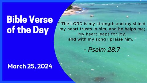 Bible Verse of the Day: March 25, 2024