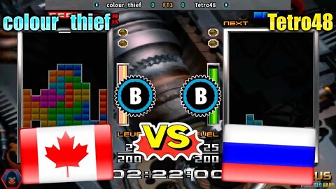 Tetris the Absolute The Grand Master 2 PLUS (colour_thief Vs. Tetro48) [Canada Vs. Russia]