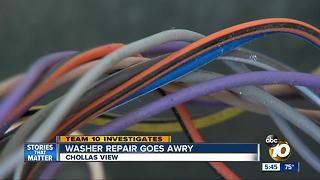 San Diego washer repair goes awry