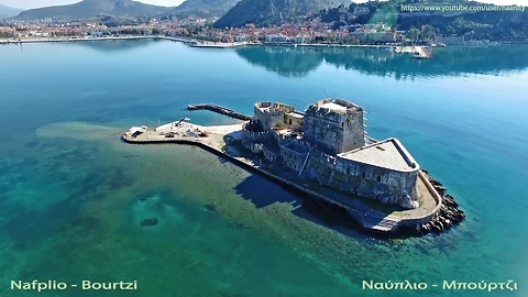 Drone footage of Nafplio, one of the most picturesque towns in Greece