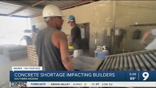 Concrete shortage impacting builders