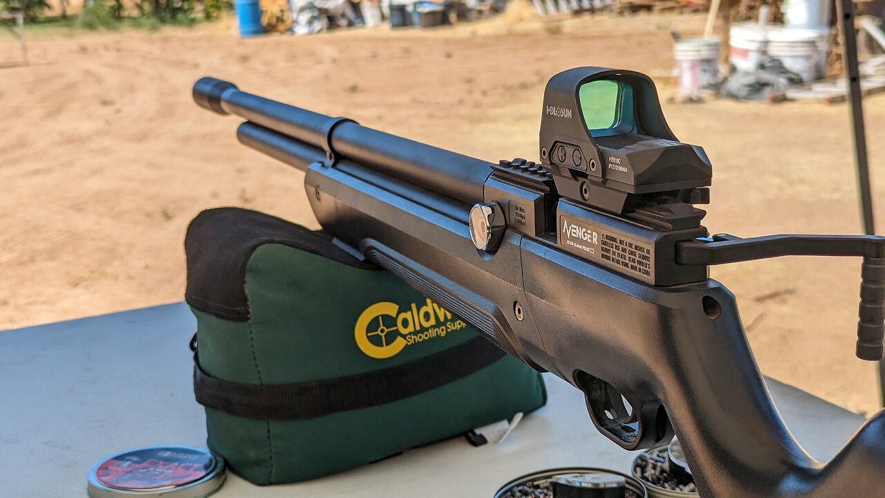 Air Venturi Avenger (Red Dot) Pellets vs Optics 20 & 50 yards