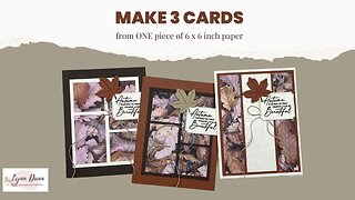 Make 3 Cards from One Piece of Paper with this 6 x 6" Template