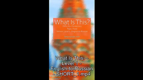 What Is This?: Level 1 - English-to-Russian #shorts