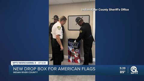 New drop box in Indian River County for tattered American flags