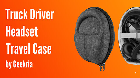 Truck Driver On-Ear Headphones Travel Case, Hard Shell Headset Carrying Case | Geekria
