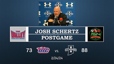 Indiana State's Josh Schertz Post-Game Press Conference After 88-73 Win Over UIC