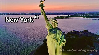 New York City Tourist Attractions 4K Drone Footage