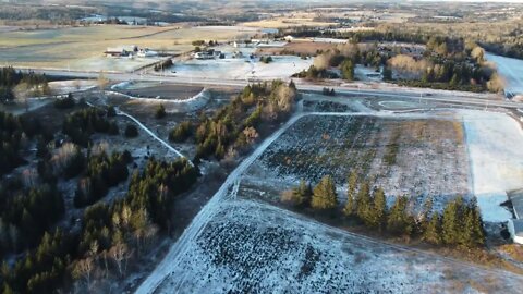 Flying Drone over Canadian Fields