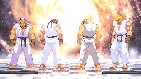 MUGEN - Transcended Ryu & Holy Akuma vs. Tarnished Ryu & Righteous Ken - Download