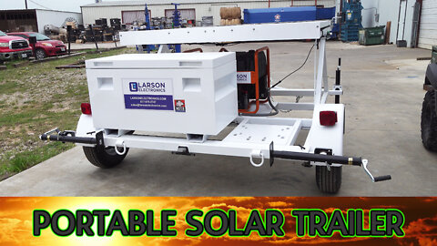 Portable Solar Trailer - 7.5' Trailer - (4) Panels, Batteries/BC - Backup Generator