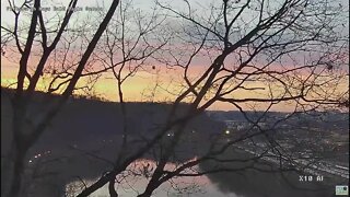 Hays Eagles nest Beautiful Sunset over Pittsburgh 2022 03 16 19:38