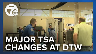 How will new changes at DTW speed up the TSA screening process?