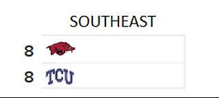 #NCAA25 Revamped NSD 8th Seed Play-In Games: #31 Arkansas Razorbacks vs #34 TCU Horned Frogs