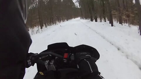 Snowmobile Trail Riding (Gaylord Michigan) Part 22