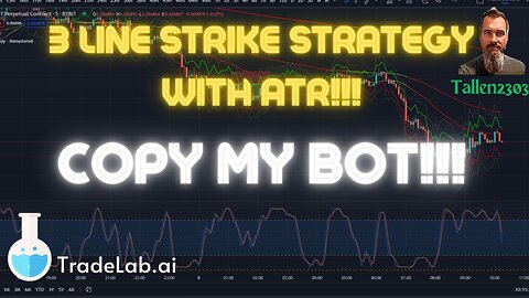 Three Line Strike Strategy With ATR!!! High Win Rate!!! Copy my trading bot on TradeLab!!!