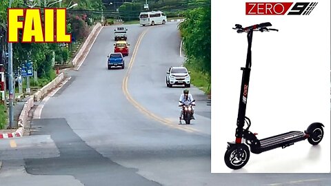 Steep Hill FAIL - ZERO 9 Electric Scooter Test
