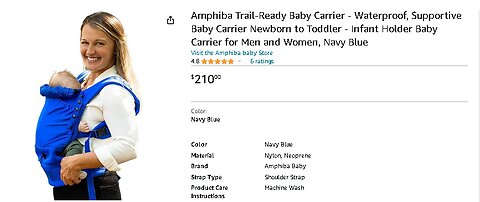 Amphiba Trail Ready Baby Carrier