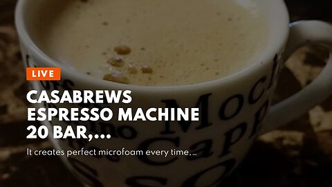 CASABREWS Espresso Machine 20 Bar, Professional Espresso Maker with Milk Frother Steam Wand, Co...