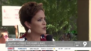 Kari Lake interview airs after Hobbs refused to debate her