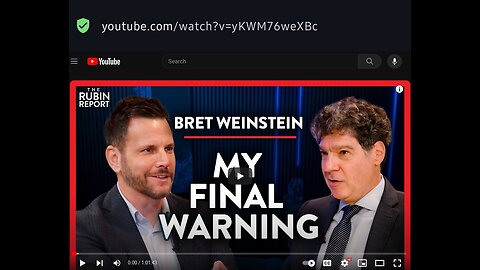 Bret Weinstein on The Rubin Report (4 Min. Clip)