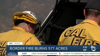 Border fire burns 577 acres