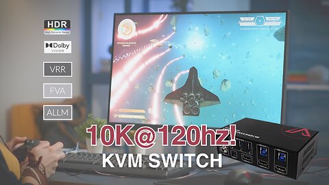 The 8K HDMI 2.1 KVM Switch for Xbox, PS5 Gaming Setup