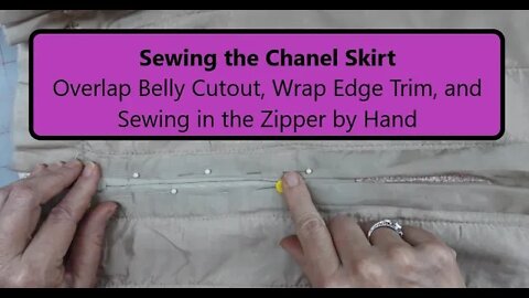 The Chanel Skirt - Overlap with Cutout, Trim & Hand Sewn Zipper