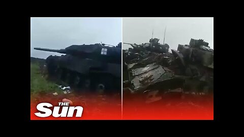 Russian forces seize Ukrainian Leopard II and Bradley tanks on the battlefield