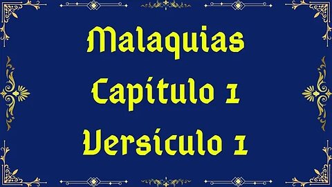 Como se diz Malaquias 1:1 em Hebraico?