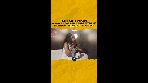 @munilong When I started being myself is when I started winning