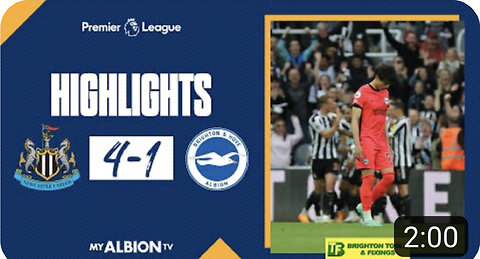 PL Highlights: Newcastle 4 Albion 1