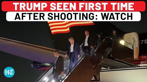Trump Lands In New Jersey, Walks Down Plane Stairs Hours After Murder Bid | US Election | Shooting