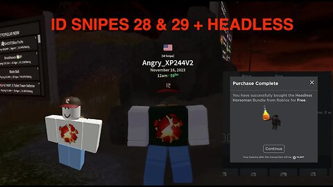 ROBLOX: Headless went FREE & 2 MORE ID SNIPES