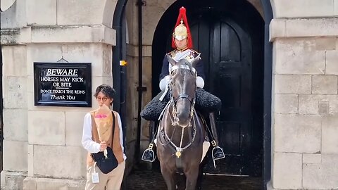 Flower boy gets the boot #horseguardsparade
