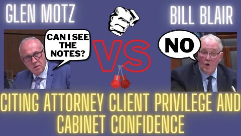 Motz VS Blair answers on the emergency act documents of the meeting cited attorney client privilege.