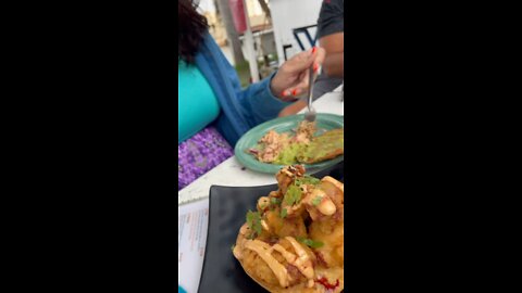 Tonight’s all-u-can eat tostada #mariscos 🦐