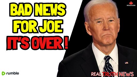 BAD NEWS for Joe Biden! It's Over!!
