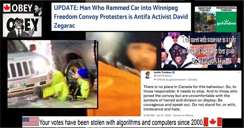 UPDATE: Man Who Rammed Car into Winnipeg Freedom Convoy Protesters is Antifa Activist David Zegarac