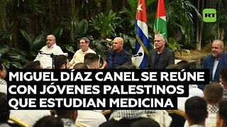 El presidente de Cuba se reúne con 144 jóvenes palestinos y les brinda apoyo