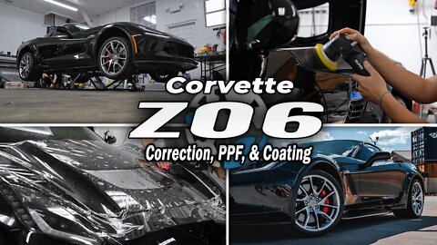 Corvette Z06 Supercharged | LOW Mile Z06 Gets PPF, Refined & Coated | Black Paint Getting Protected!