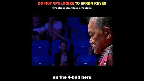 Do Not Apologize to Efren Reyes like this