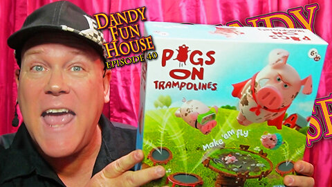 PIGS ON TRAMPOLINES! Game Review, Unboxing and How To Play! - Dandy Fun House episode 40