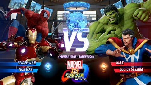 Spider-Man & Iron Man VS Hulk & Doctor Strange Marvel vs Capcom Infinite