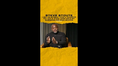 @stevestoute I bet on myself took a massive pay cut & 2yrs later sold my business for $190 million